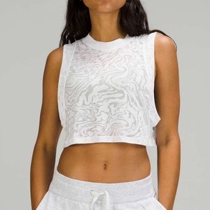 Lululemon white veil All yours Crop tank